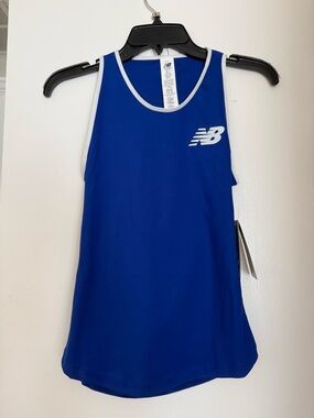 New Balance Blue Performance Tank with White Trim